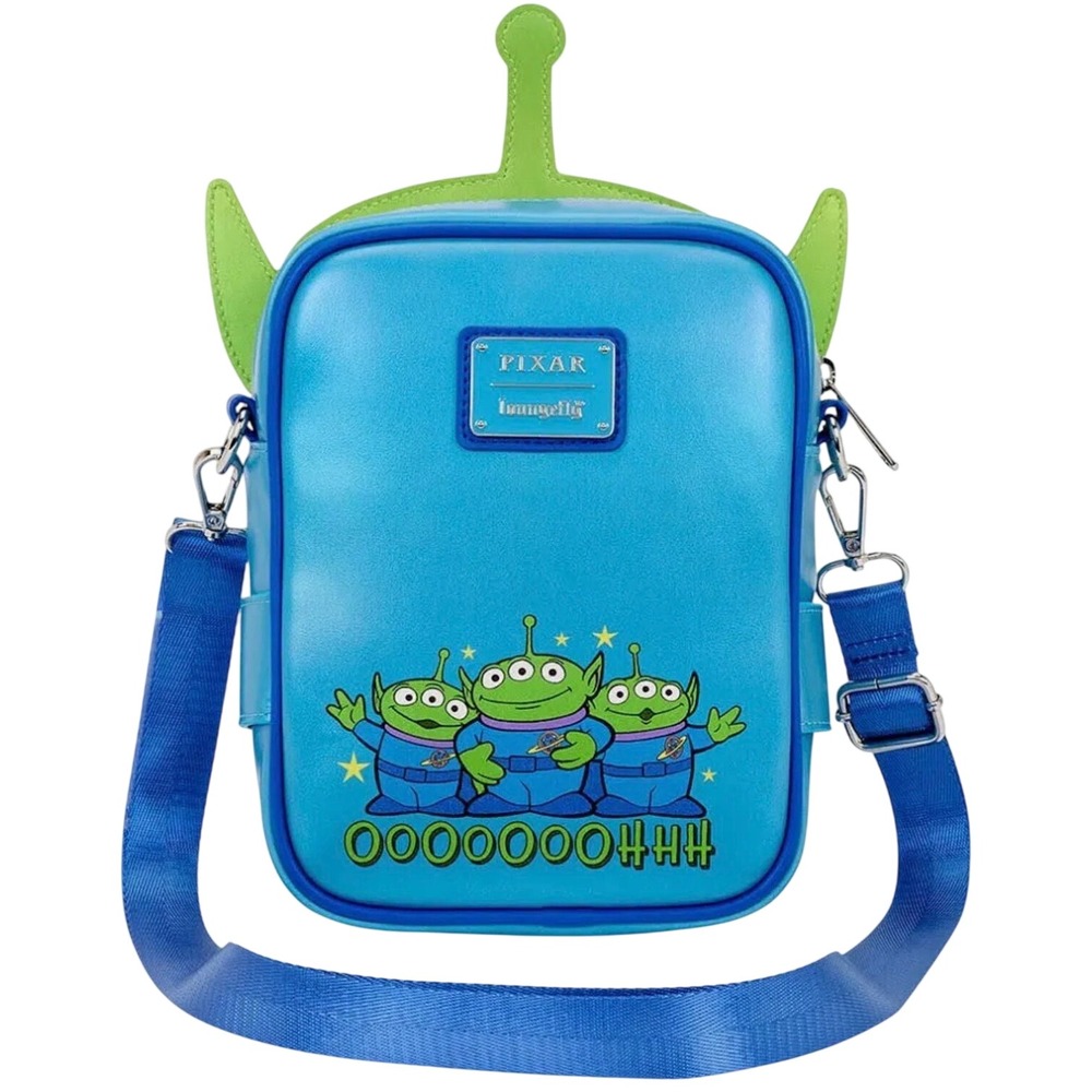 Loungefly Toy Story Alien Crossbuddies Crossbody Bag Blue NEW - Picture 3 of 10
